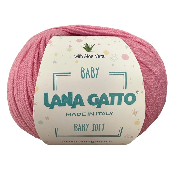 Lana Gatto Baby Soft kötőfonal, 100% extra finom merinó gyapjú, Aloe Verával, vintage rózsaszín, 50 g – ideális babaruhákhoz és kézzel készített projektekhez