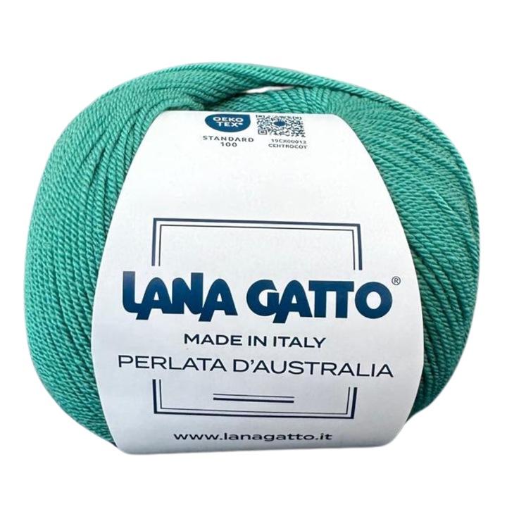 Kötőfonal Lana Gatto Perlata d'Australia, 100% Merinó gyapjú, Super Fine, 50g, Kék