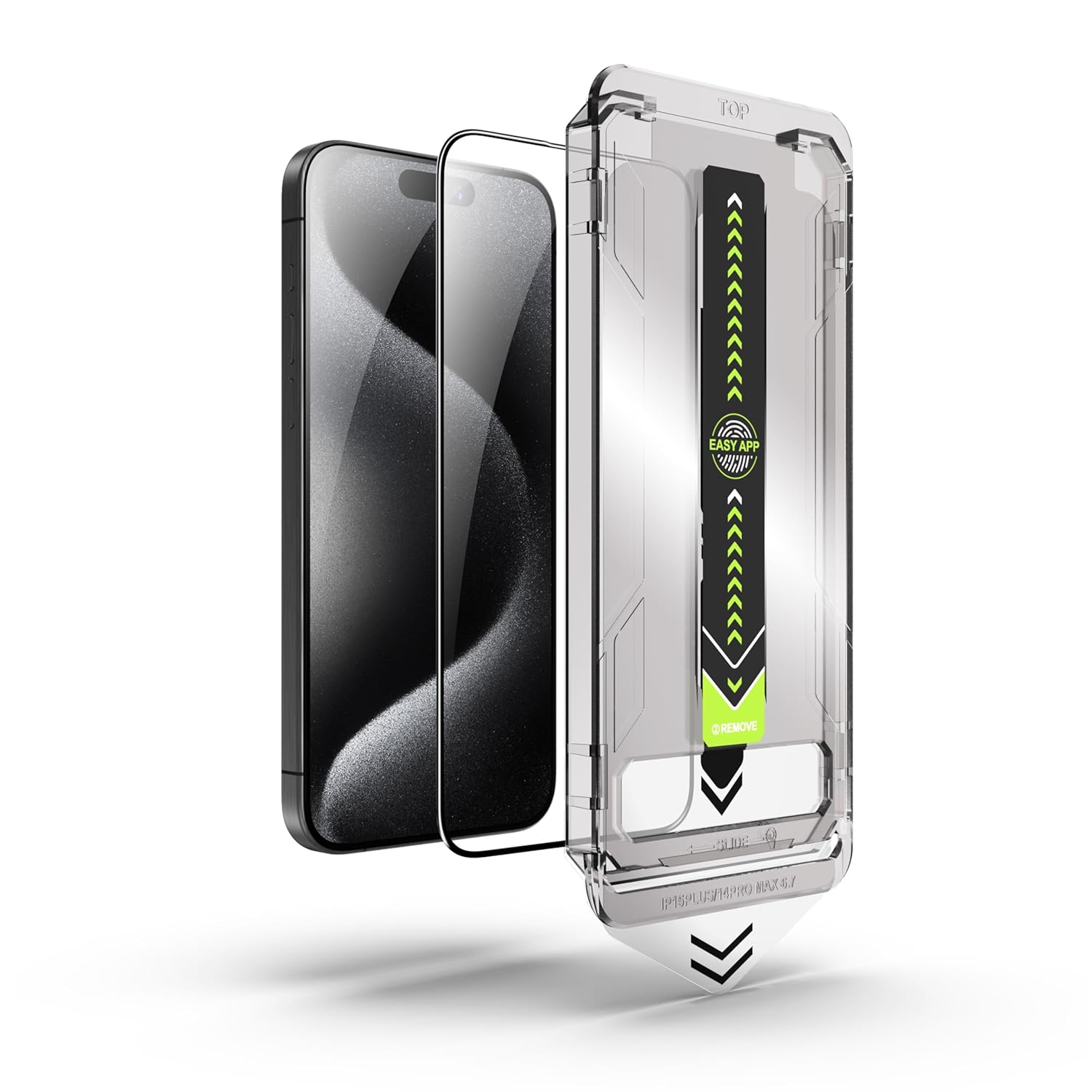 Folie sticla protectie telefon, pentru iPhone 16 Pro Max, instalare 1:1 usoara si rapida cu dispozitiv de montare automata in 30 de secunde, folie de inalta definitie，protectie completa, Anti-zgarieturi, anti-explozie, Anti-soc, Transparent