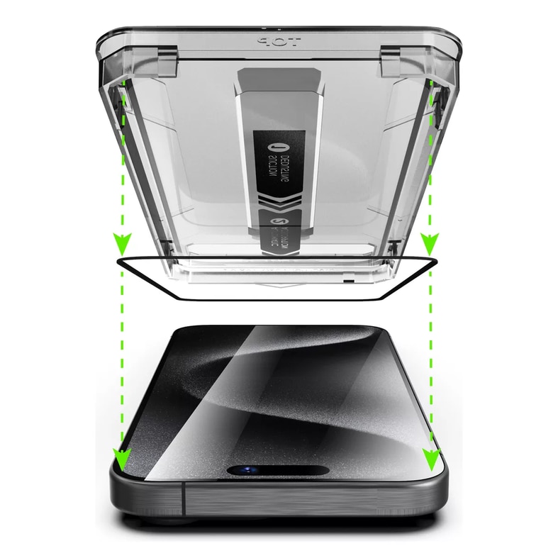 Folie sticla protectie telefon, pentru iPhone 16 Pro Max, instalare 1:1 usoara si rapida cu dispozitiv de montare automata in 30 de secunde, folie de inalta definitie，protectie completa, Anti-zgarieturi, anti-explozie, Anti-soc, Transparent