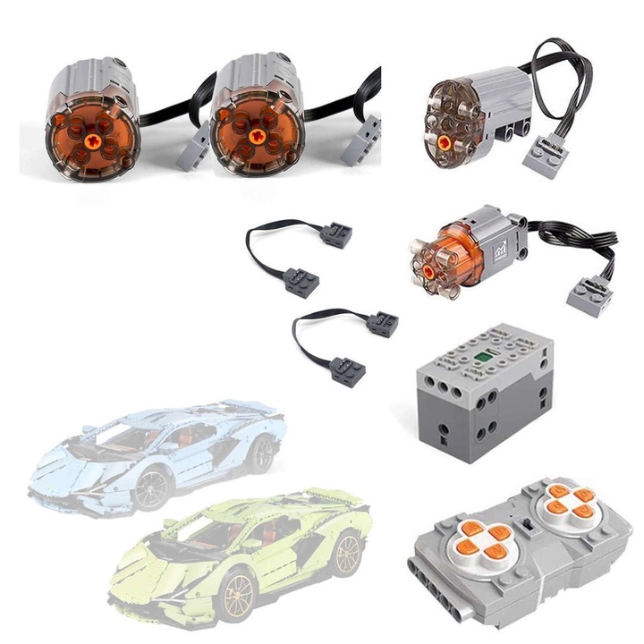 Mold King 13056SD motorizációs készlet – Motorok, szervo, távirányító és 2,4 GHz-es akkumulátor, Lamborghini SIAN 13056S/13057S-hez