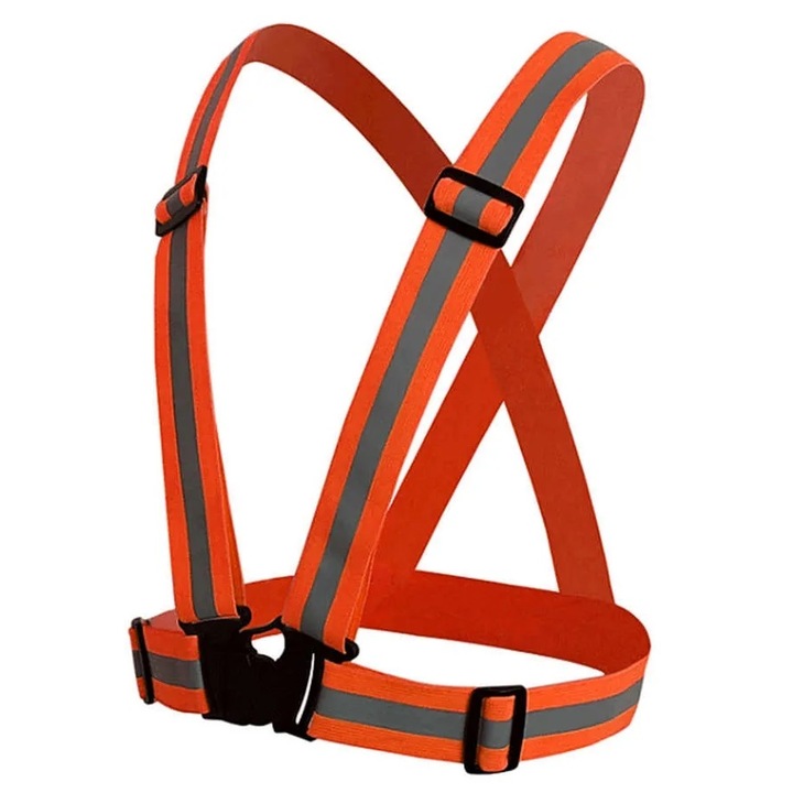 Vesta tip ham reflectorizant, universal, latime 40 mm, confortabil, portocaliu