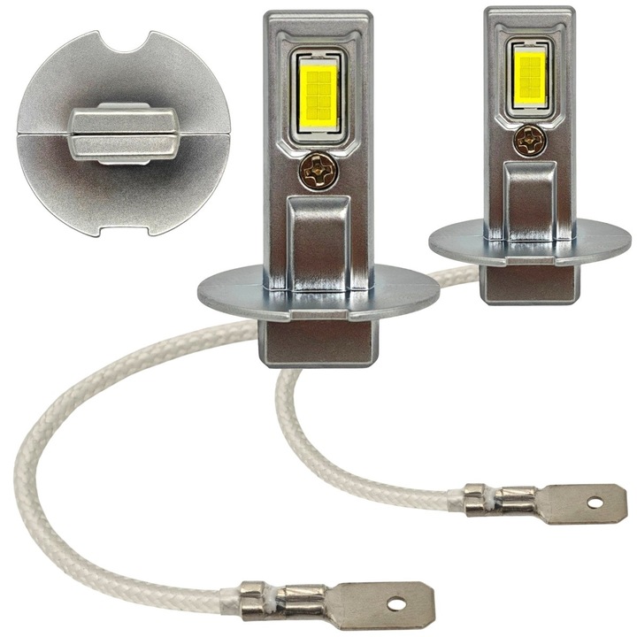 2 db H3 LED izzó 9V-16V CANBUS 4000lm fehér erős fehér