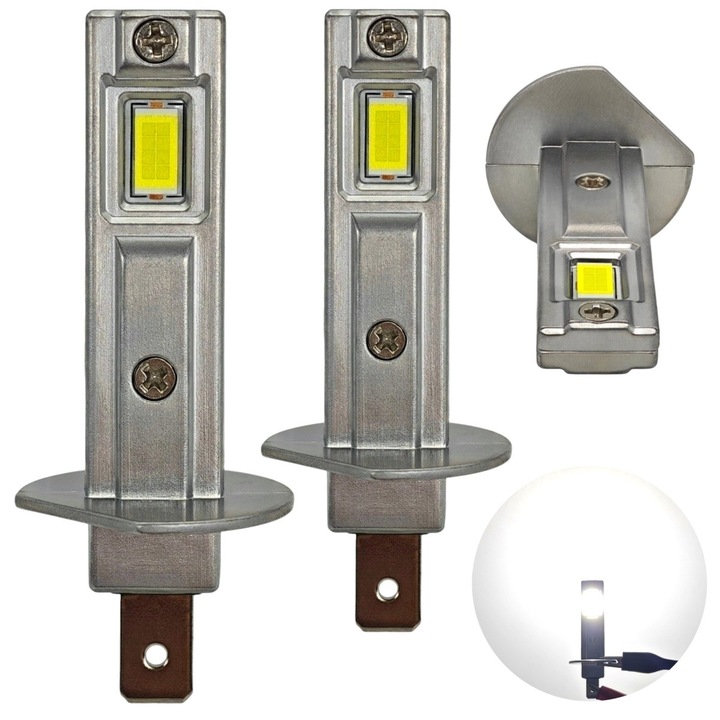 Set 2 becuri LED H1, 6000K, 5000lm, 9V-18V