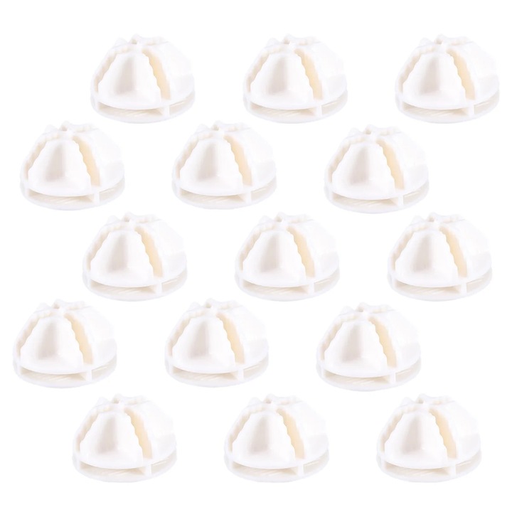 Conectori plastic pentru mobilier modular, alb, 3.7x3.7x2cm, set 50 buc