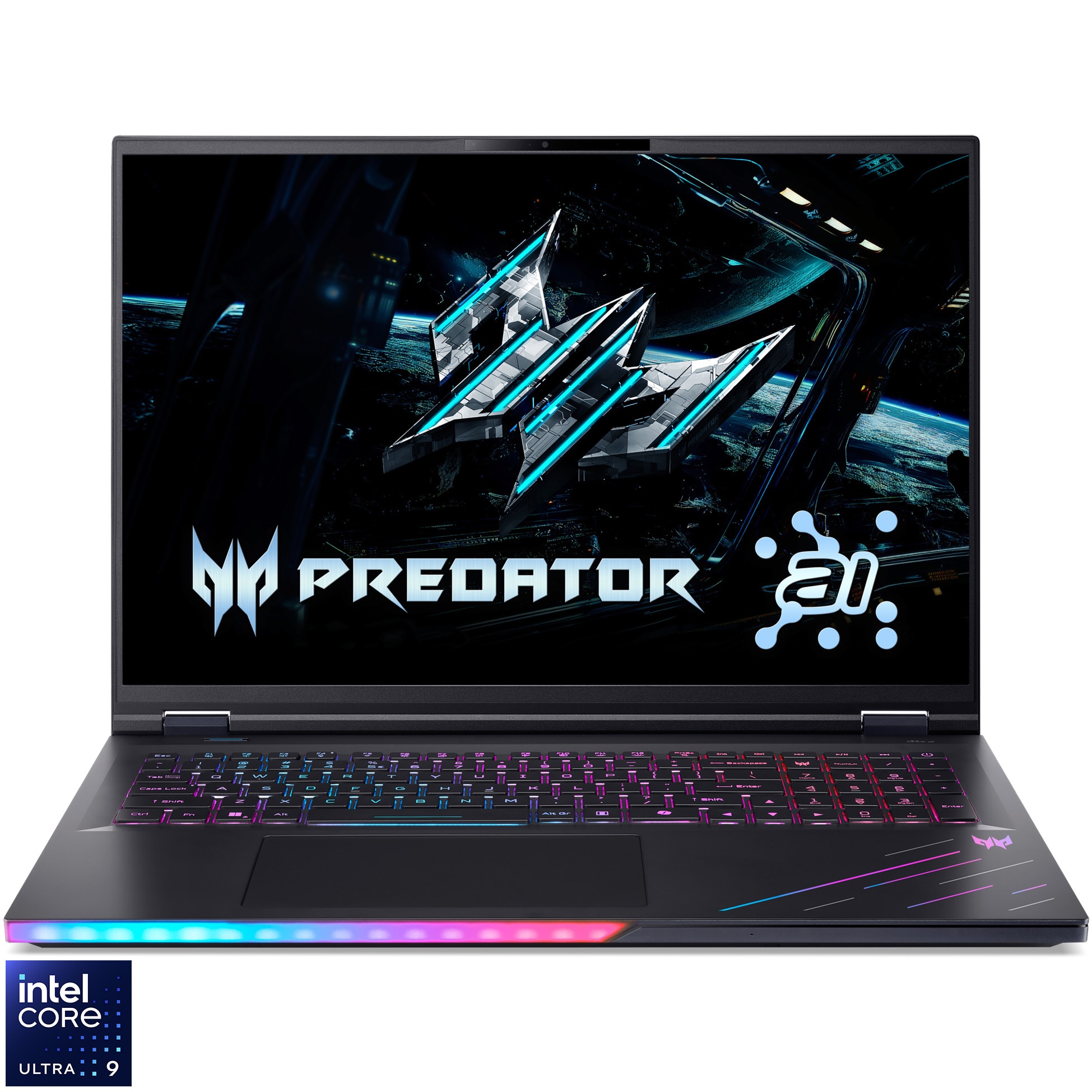 Laptop Acer Gaming Predator Helios 18 AI PH18-73-906Y, 18 Inch (45.72 cm), WQXGA Mini LED 250Hz IPS Display (non-glare), 2560 x 1600, 16:10, Intel® Core™ Ultra 9 Processor 275HX, 2.1 GHz base clock (Up to 5.4 GHz max. performance clock rate), 36 MB, 8
