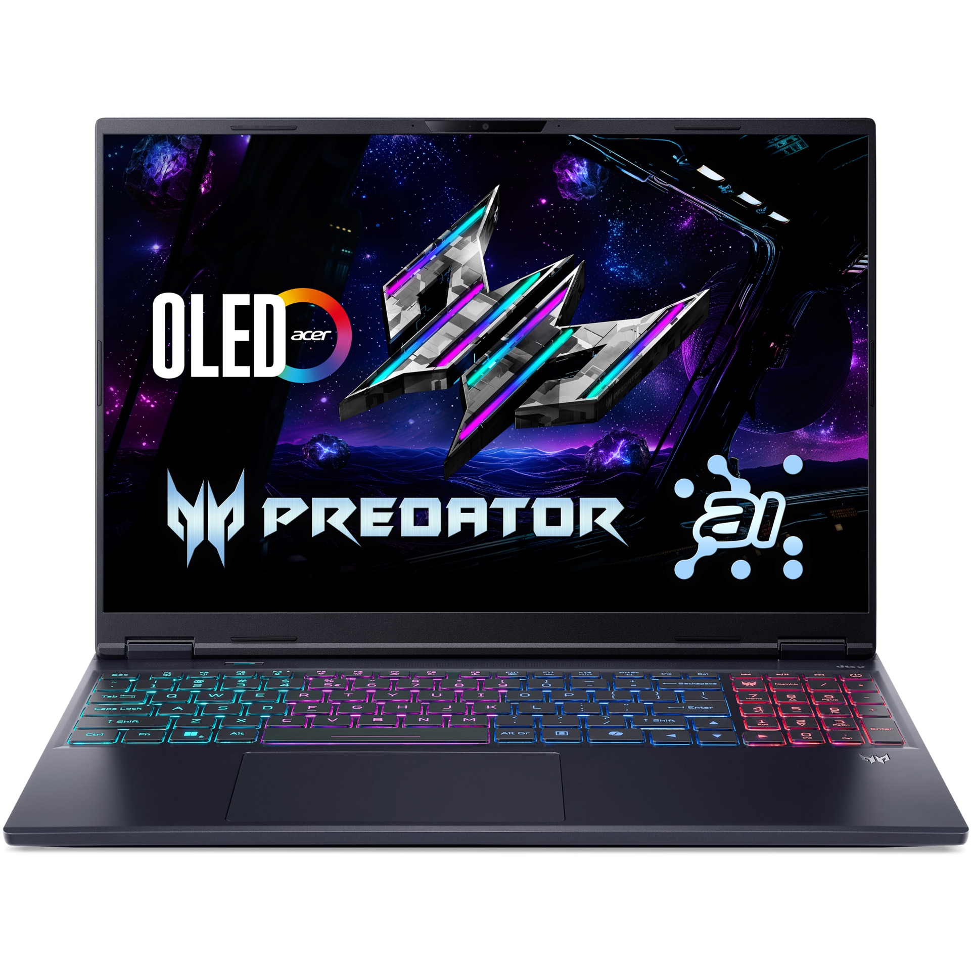 Laptop Gaming Acer Predator Helios Neo 16S AI OLED PHN16S-71-77YM cu procesor Intel® Core™ Ultra 7 255HX pana la 5.2GHz , 16'' WQXGA, OLED, 240Hz, 32GB DDR5 RAM, 1TB SSD, NVIDIA® GeForce RTX 5070 8GB GDDR7, No OS, Abyssal Black