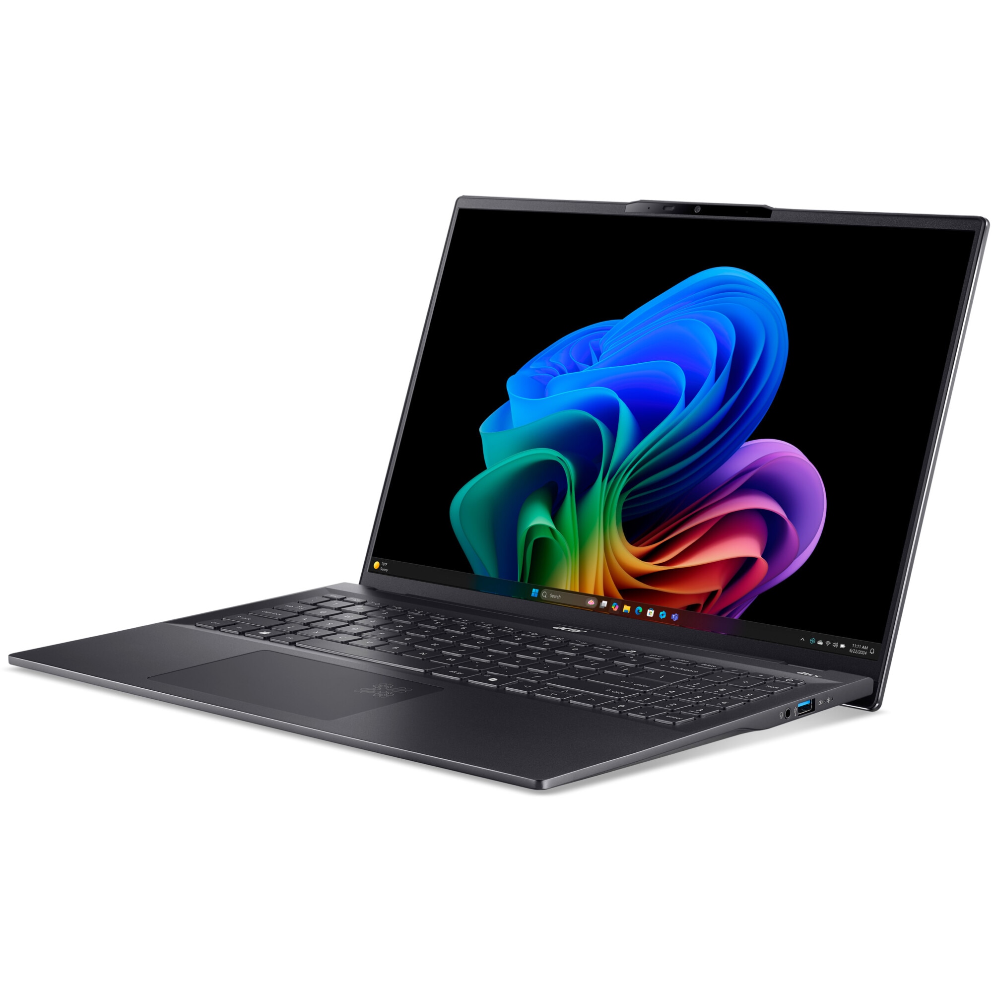 Laptop Acer Swift 16 AI OLED SF16-51-54HU cu procesor Intel® Core™ Ultra 5 226V pana la 4.5GHz, 16" WQXGA+, OLED, 120Hz, 16GB LPDDR5X RAM, 1TB SSD, Intel® Arc™ Graphics 130V, Windows 11 Home, Ice Black