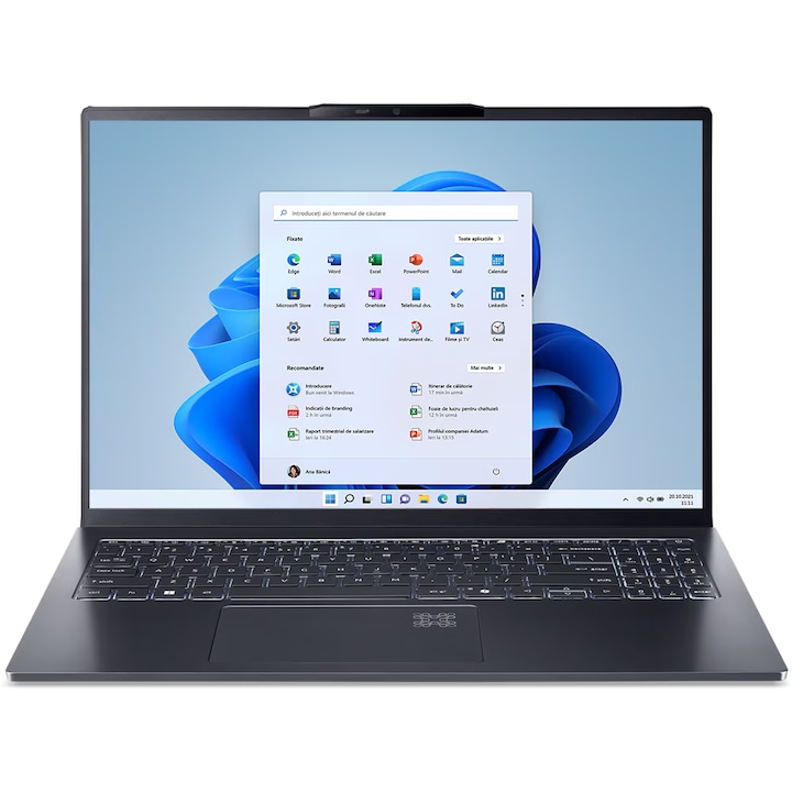 Acer Swift Go 16 AI OLED SFG16-61-R418 laptop AMD Ryzen™AI 7 350 processzorral, akár 5.0GHz-ig, 16'', WUXGA+, OLED, 120Hz, 32GB LPDDR5X RAM, 1TB SSD, AMD Radeon™ 860M, Windows 11 Home, Titánszürke