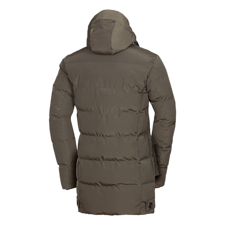Jacheta izolata casual barbateasca cu gluga 3D fixa Domenico M darkgreen
