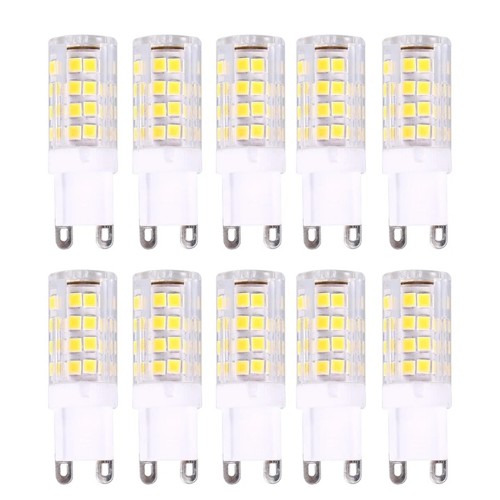 Készlet 10 db G9 YANYXR LED izzó, meleg fehér, 6x2x2cm, 5W