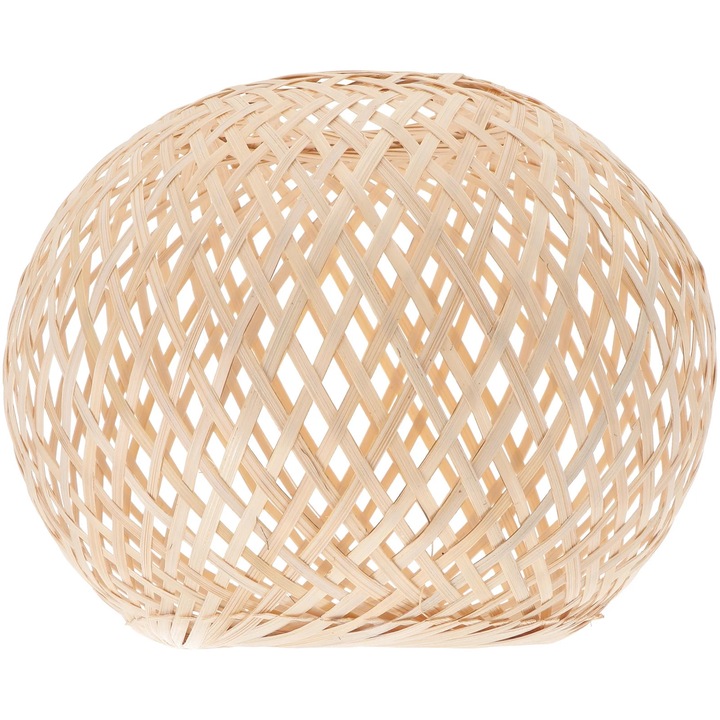 Abajur lampa bambus 20x20x15cm natural simplu