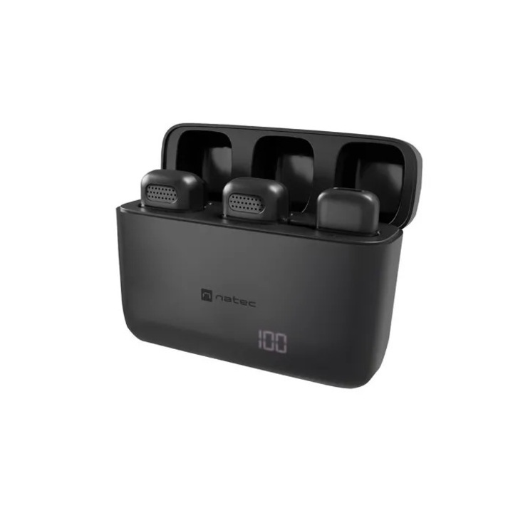 Микрофон, Natec microphone Hopper Lavalier Wireless USB C, 2pcs