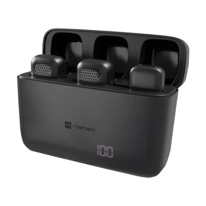 Microfon, Natec, Hopper Lavalier Wireless USB C, 2buc