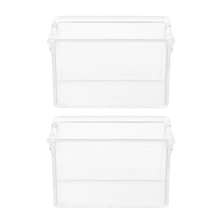 Cutie organizator ceai ZYBLSSBB transparent 8.5x6.5x5cm set 2 buc
