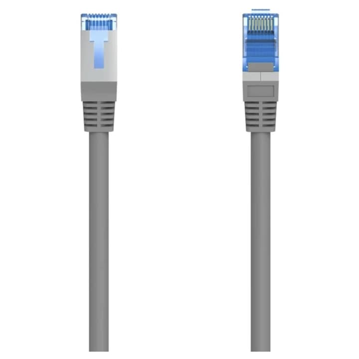 Cablu de retea Hama 300012, CAT-6, 1 Gbit/s, F/UTP Shielded, 1.5 m Gri