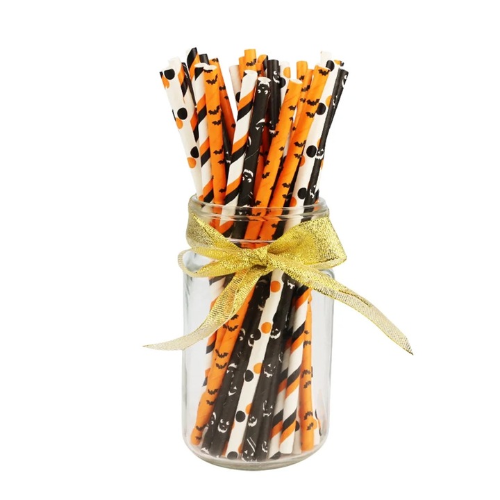 Set 50 paie de hartie ZYBLSSBB model lilieci multicolor 19.6x0.6cm