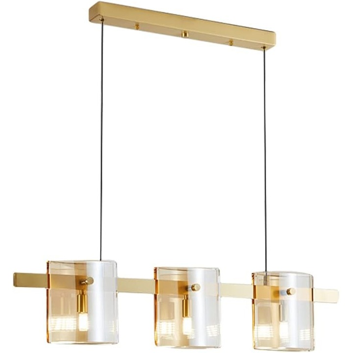 JIJU LED полилей Модерен GOLD Glass G9 X 3