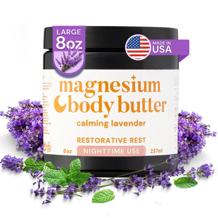 Bodyotics Magnézium Alvás Testápoló, 237ml, mandulaolajjal és levendulával, az éjszakai kényelemért