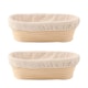 Set cosuri de fermentare pentru paine MWAOWM, 10x6inch, 2 bucati, din rattan natural, cu captuseli