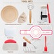 Set complet pentru prepararea painii din maia, MWAOWM, recipient din sticla, bol de fermentare 9", unelte de copt