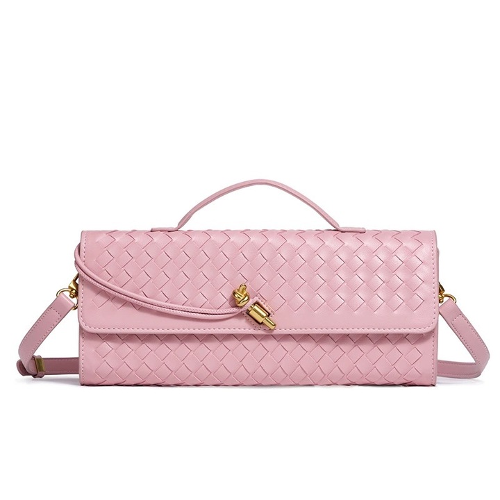 Női kereszttartó táska bulikra, rózsaszín, 30.5x12.5cm