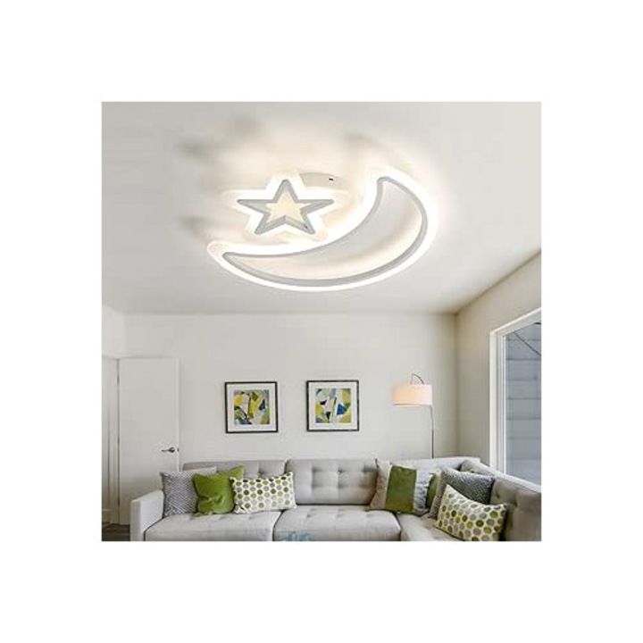 JIJU® LED полилей Moon & White Star 2.4G wifi дистанционно управление светлина/студено/топло/неутрално регулируем интензитет