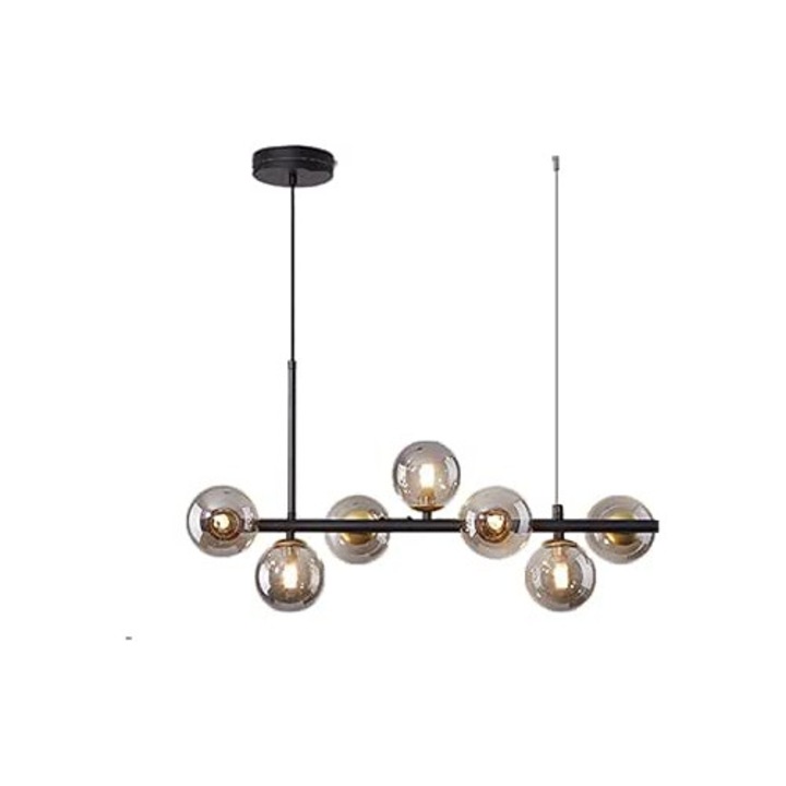 JIJU® Модерен LED полилей Globe Smoke G9 x 7