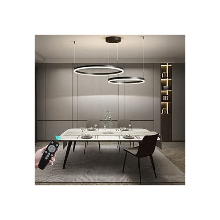 JIJU® LED полилей Gold 2 лампи 60cm+40cm с 2.4G wifi дистанционно управление светлина/студено/топло/неутрално регулируем интензитет