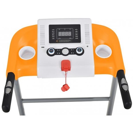 Banda de alergat electrica FitTronic L300, intrare usb si boxe pentru a asculta muzica, greutate suportata 100 kg, motor 1.0 CP, viteza pana la 10 km/h, suprafata alergare 110 x 40 cm, orange