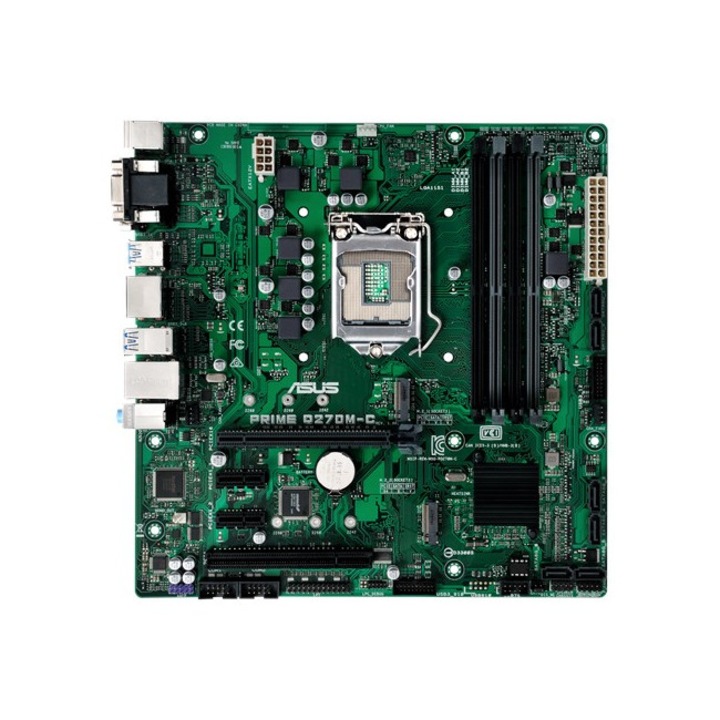 Дънна платка ASUS PRIME Q270M-C, 24/7 stability, socket 1151, 4xDDR4, m2 slots, VGA, DVI,DP,HDMI
