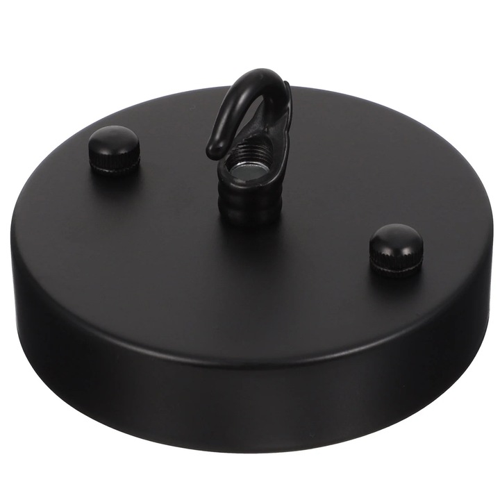 Plafoniera lustru fier retro 10x10x2cm negru