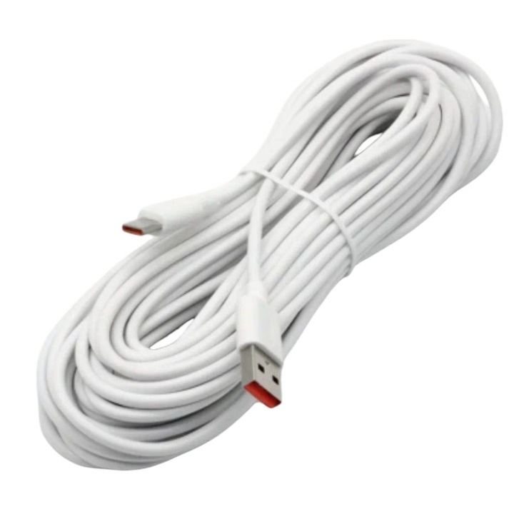 Cablu de incarcare extensibil USB-A LA TYPE-C de 5.0 metri, 5V 1-2A, poate fi utilizat pentru incarcarea telefonului mobil, alimentarea camerei, linie de intrare USB-A la iesire Type-C