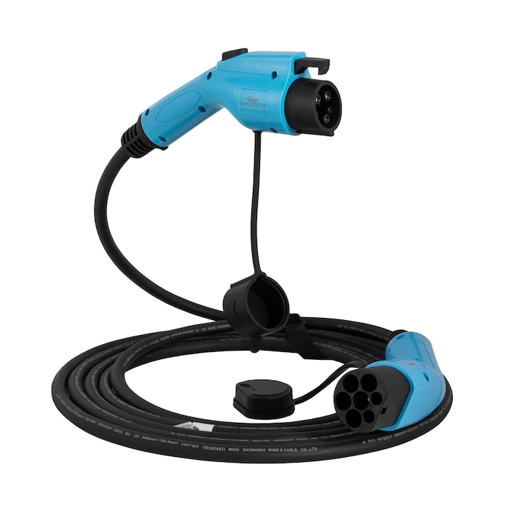 Cablu pentru masini electrice AK-EC-08 Tip 2 / Tip 1 monofazat 32A 7,2kW 6m