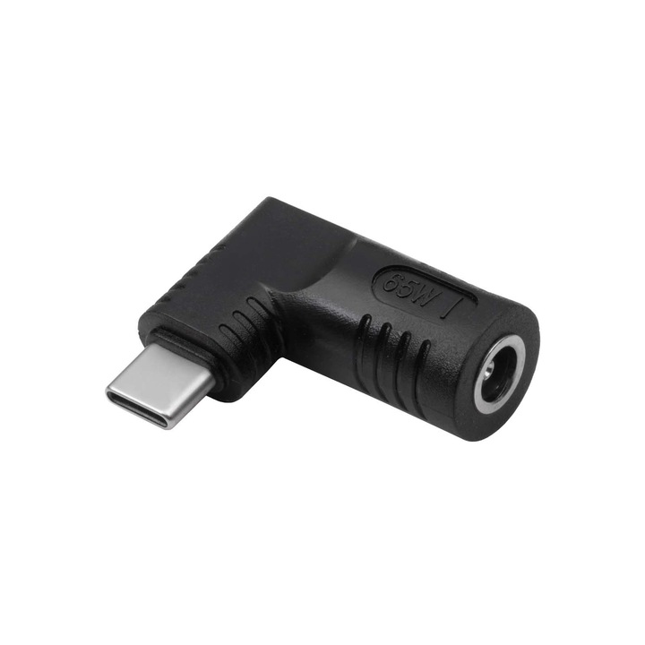 USB-C laptop hálózati adapter, Akyga, 65W, fekete