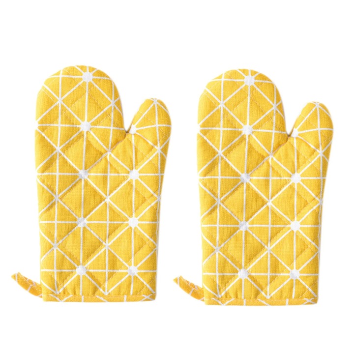 YANYXR sütőkesztyű szett 2 darabos sárga 27x16cm hőálló