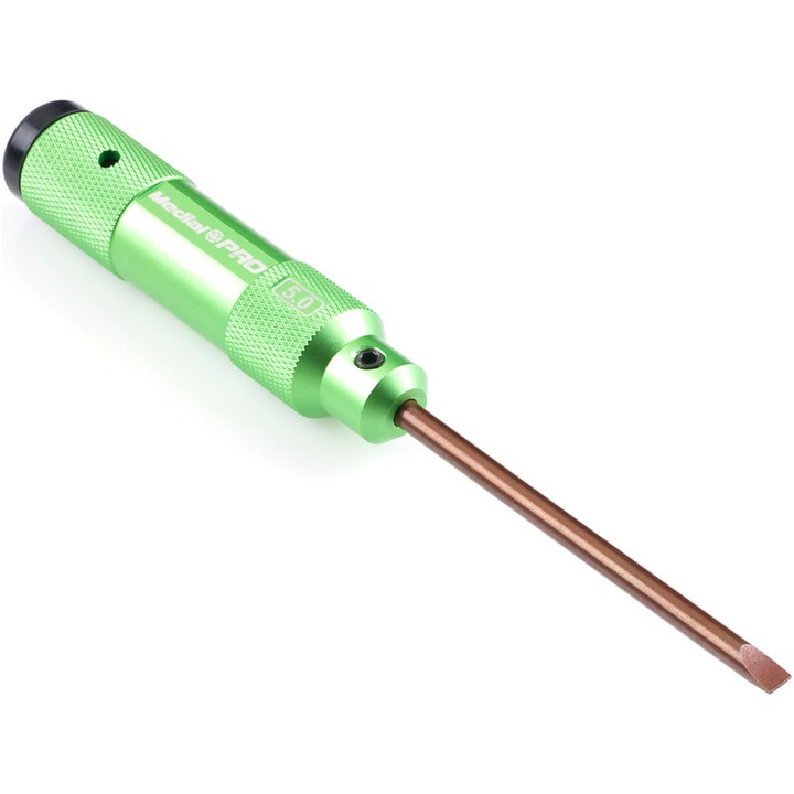 Medial Pro 5.0 mm-es csavarhúzó, alumínium nyél, 97 mm, 21 mm, gumi markolattal