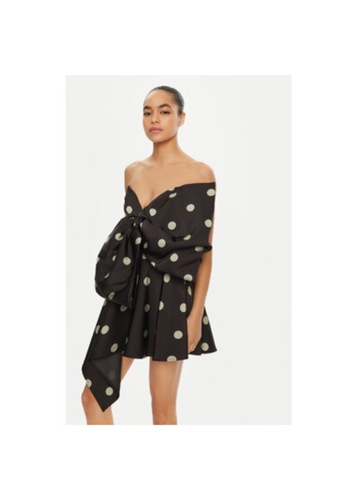 Дамска рокля, Бардо, 304921261, Полиестер, Черен, Черен, 34