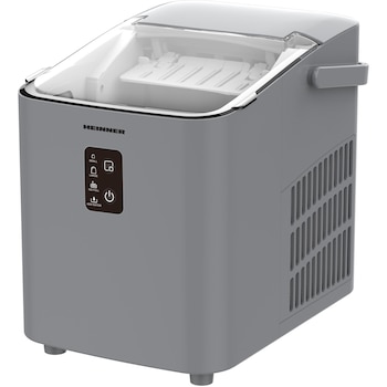 Masina de facut cuburi de gheata Heinner HIM-100SL, Capacitate 12 kg/24h, Capacitate rezervor apa 1 l, 120 W, Argintiu