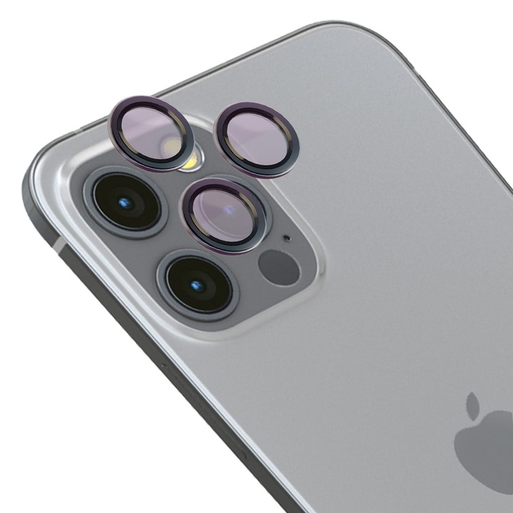 Kameraüveg Bizon Glass Snap Lens kompatibilis iPhone 12 Pro / 11 Pro / 11 Pro Max, Szürke