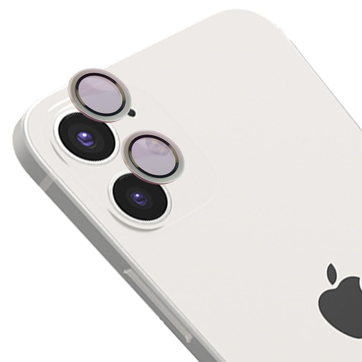 Kameraüveg Bizon Glass Snap Lens kompatibilis iPhone 12 / 12 Mini / 11, Ezüst