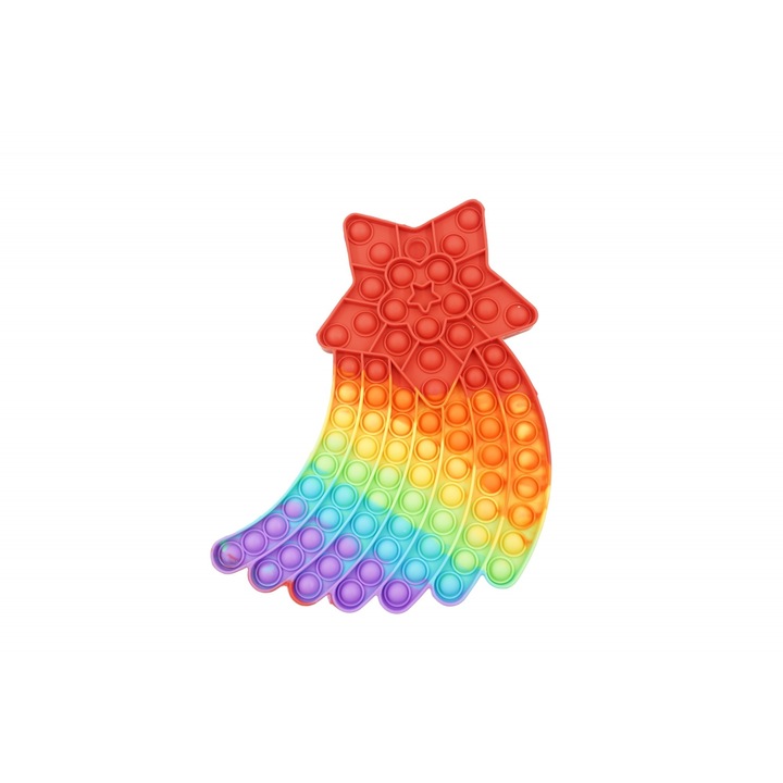 Jucărie antistres Toolsy Pop It Now and Flip It Stea căzătoare multicolor, 3+ ani