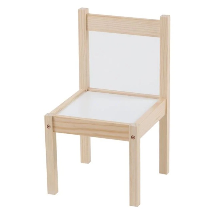 Scaun copii, lemn natural, 29x29x50 cm