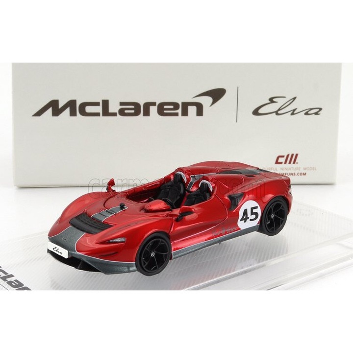 Mclaren Elva N 45 Racing 2020 modellautó 1:64, piros, készlet