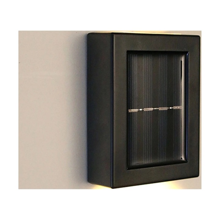 Lampa solara de perete YANYXR, LED, rezistenta la apa, 80x60x23mm