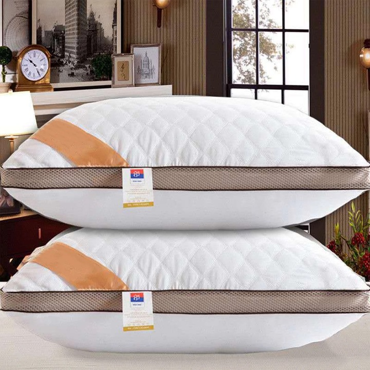 2 db Memory Foam Párna Szett, Fehér, 48x74cm, Queen Size