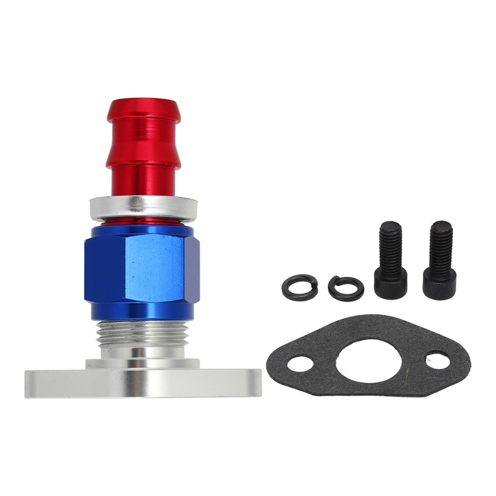 Kit flansa de scurgere ulei turbo din otel, T3 T4 GT37 GT40 GT42 GT45 GT47, rezistent, usor de instalat