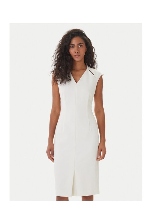 Rochie dama, Boss, 208471985, Poliester/Viscoza, Alb, Alb, 36