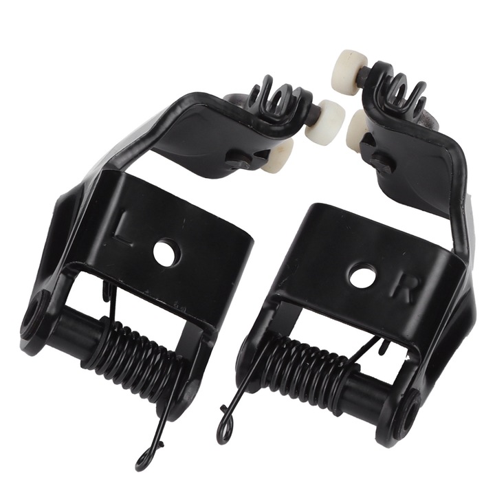 Set de role pentru usa glisanta, Enforose, ABS + metal, negru, 2 bucati