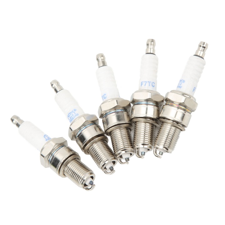 Set 5 bujii F7TC pentru echipamente de putere Champion 196cc 6.5HP, 3000-4500, 4 timpi